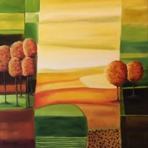 Baumlandschaft in Öl 70 x 70 cm